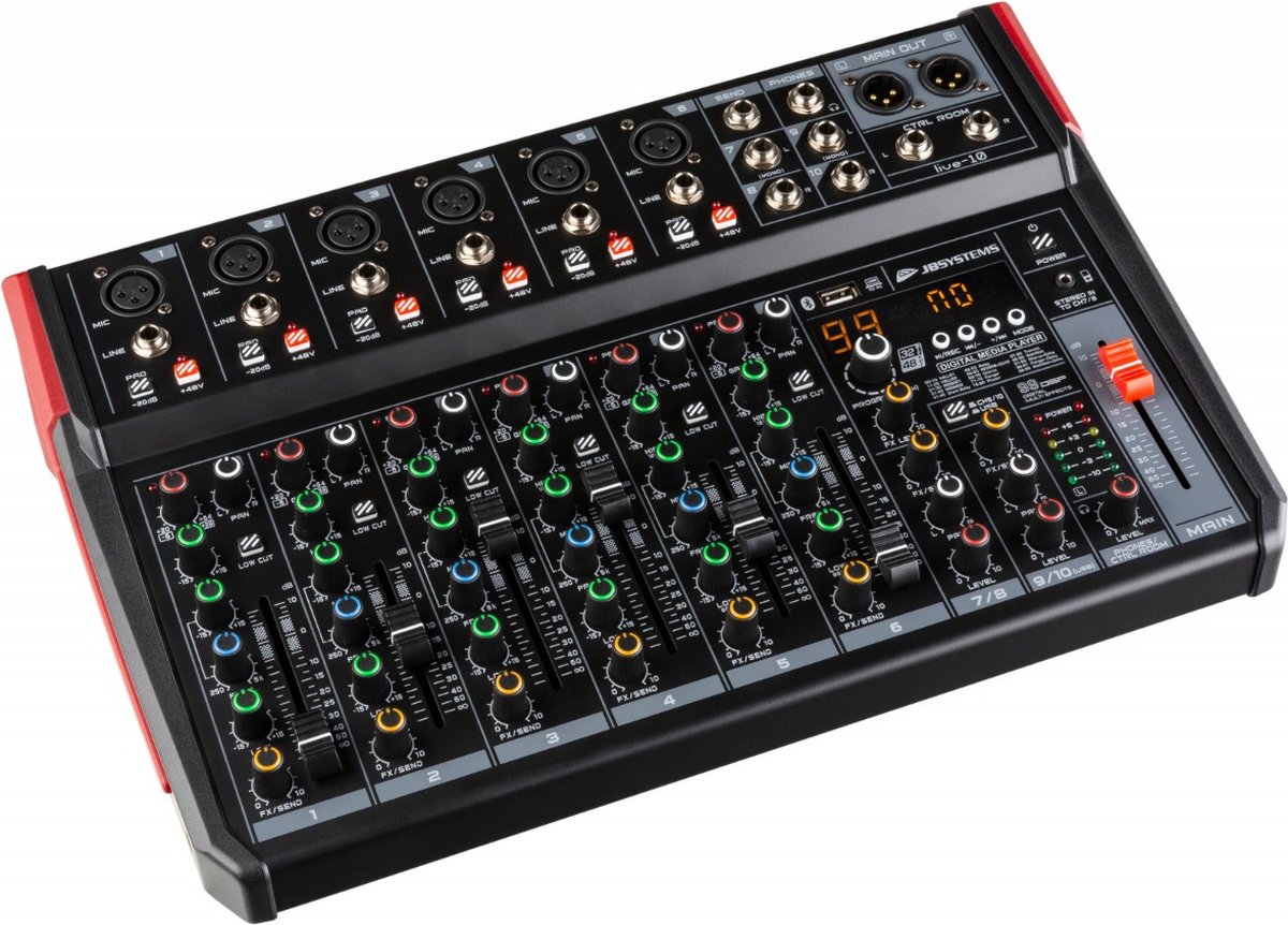 JB Systems Live-10 8-kanaals PA mixer