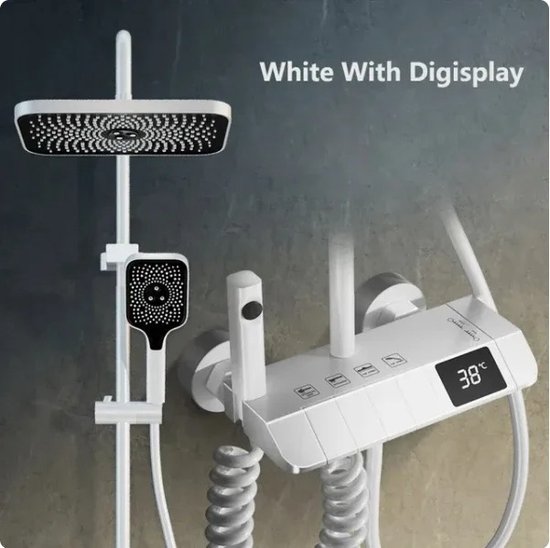 LB Klassieke opbouw doucheset met 20cm douchekop en handdouche GD8704 - - de klassieke badkamer en keuken specialist