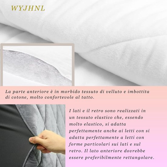 Couvre tête de lit - Housse élastique en coton européen - Lavable - Décoration chambre - Blanc crème - 180 cm