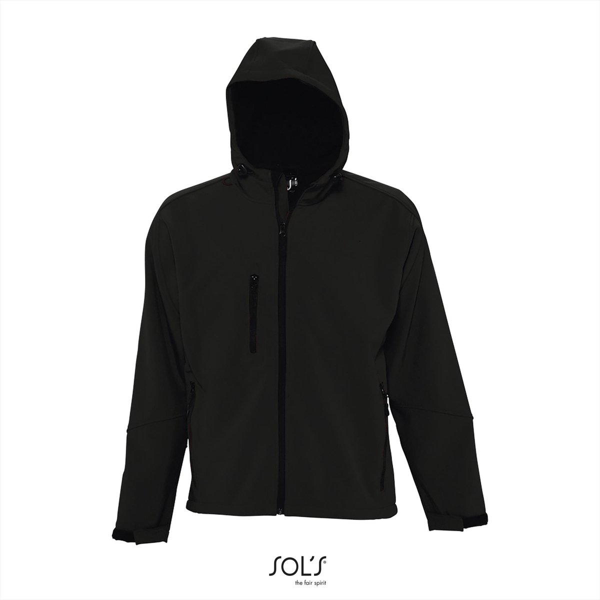 SOL'S Men´s Hooded Softshell Jacket Replay L848 - Black - XS