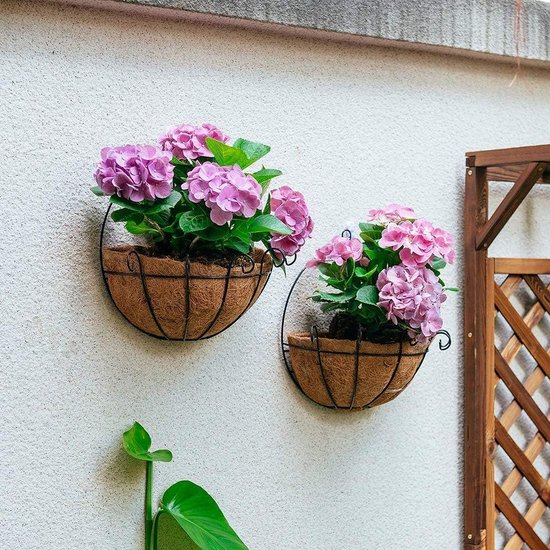 Cintre pour plantes 2 pièces, panier de jardinière mural à suspendre pour l'extérieur, Paniers suspendus pour Plantes , décorations de jardin, Pot de plantes mural, Paniers suspendus pour Plantes