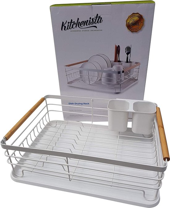 Metaltex 325602039 Geniustex afdruiprek met afdruipbak, bestekverzamelaar, polytherm 45x31x28cm