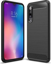 Xiaomi Mi 9 SE Geborsteld TPU Hoesje Zwart