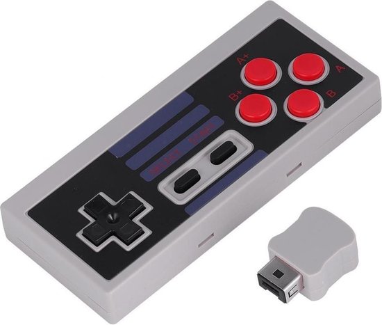 Manette sans fil Dolphix pour Nintendo Classic Mini (Mini NES) / gris /  noir | bol.com