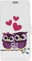 Motorola Moto G7 Play Portemonnee Hoesje met Owl Family Print