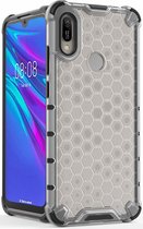 Huawei Y6s / Y6 (2019) Hoesje Hybride Honinggraat Transparant/Wit