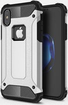 Hoesje Shock Proof Hybride Backcover Zilver Geschikt voor Apple IPhone X/XS