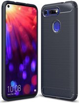 Honor View 20 Geborsteld TPU Hoesje Blauw
