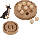 Relaxdays intelligentie speelgoed hond 2in1 - voerpuzzel kat - interactief hondenspeelgoed