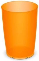 Eenvoudige drinkbeker van Ornamin- 250 ml - oranje transparant