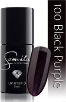 100 UV Hybrid Semilac Black Purple 7 ml.