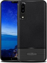 Huawei P20 Rugged Armor Geborsteld TPU Hoesje Zwart