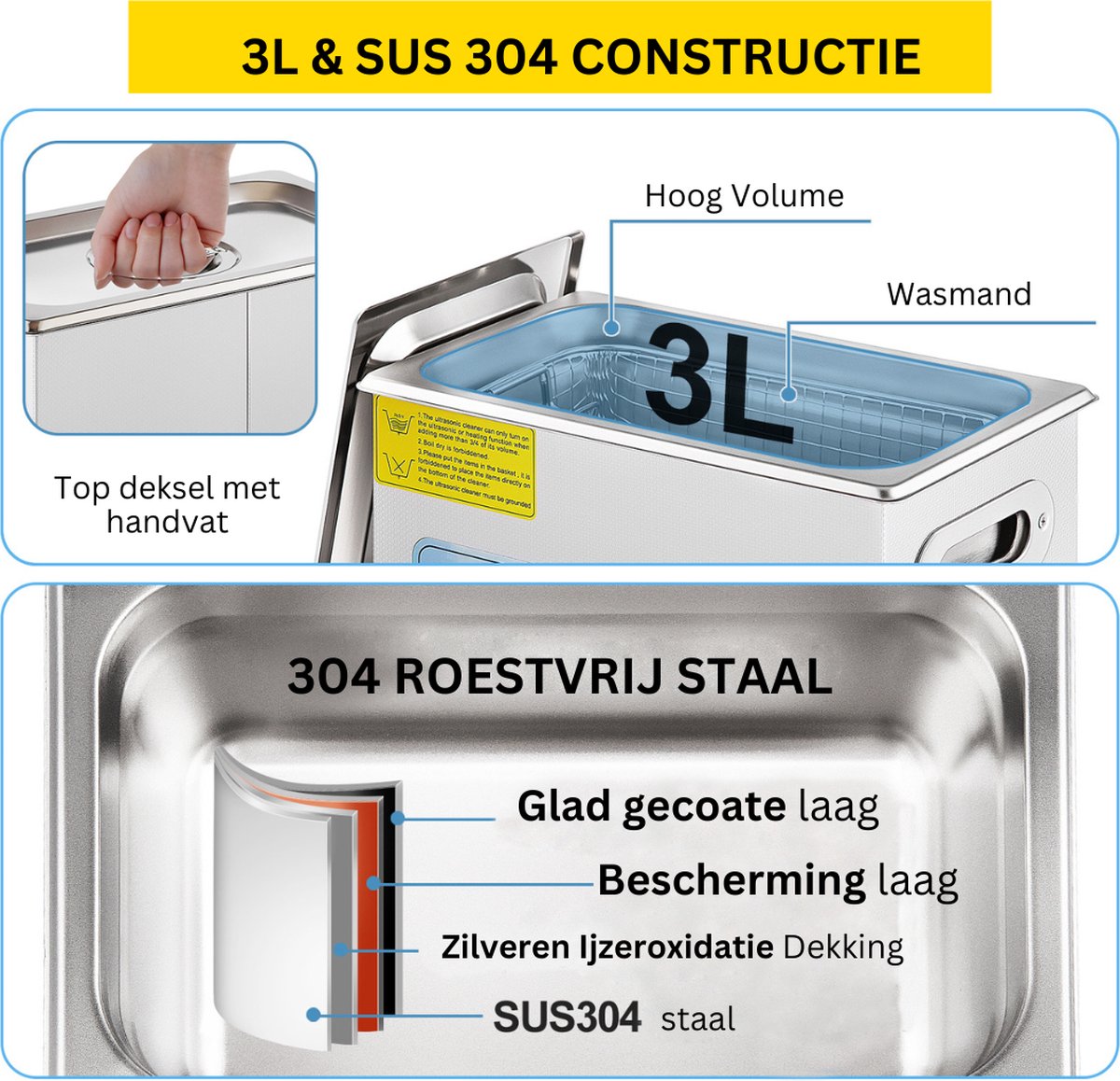 Ultrasonic Cleaner Ultrasone Reiniger Voor Brillen En Sieraden Met ultrasonic-cleaner-ultrasone-reiniger-voor-brillen-en-sieraden-met