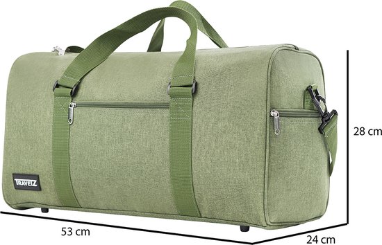 TravelZ Reistas Basics 36 liter - Compacte weekendtas 53 x 28 x 24cm - Handbagage reistas - Groen