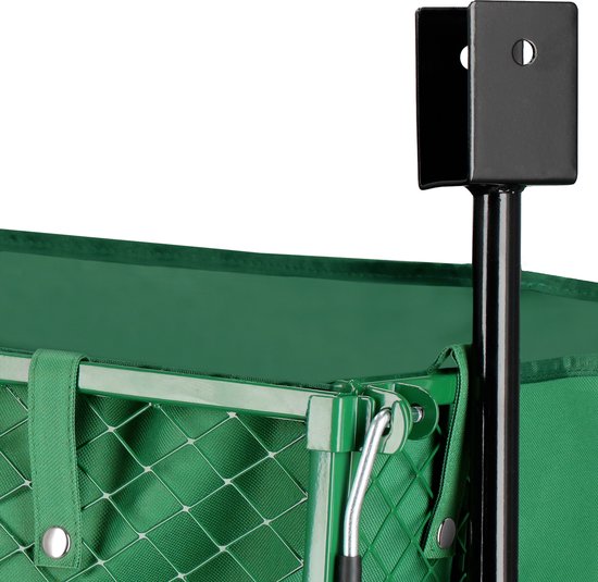 Springos Bolderkar - Metalen Bolderkar - Tuinkar - 205L - 180 x 51.5 x 72 cm - Groen van Springos — afbeelding 2