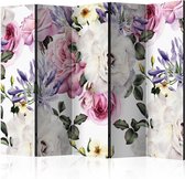 Vouwscherm - Prachtige bloemen, gemonteerd geleverd, dubbelzijdig geprint (kamerscherm)225x172 cm