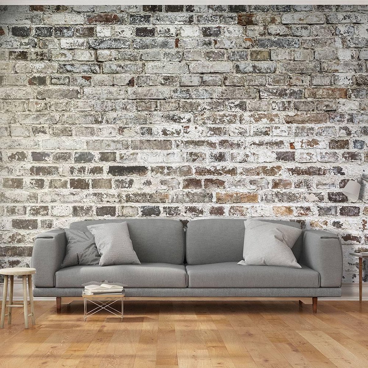 200cm X 140cm - Fotobehang - Oude muur, grijs/beige, 5 maten, premium  print... | bol.com