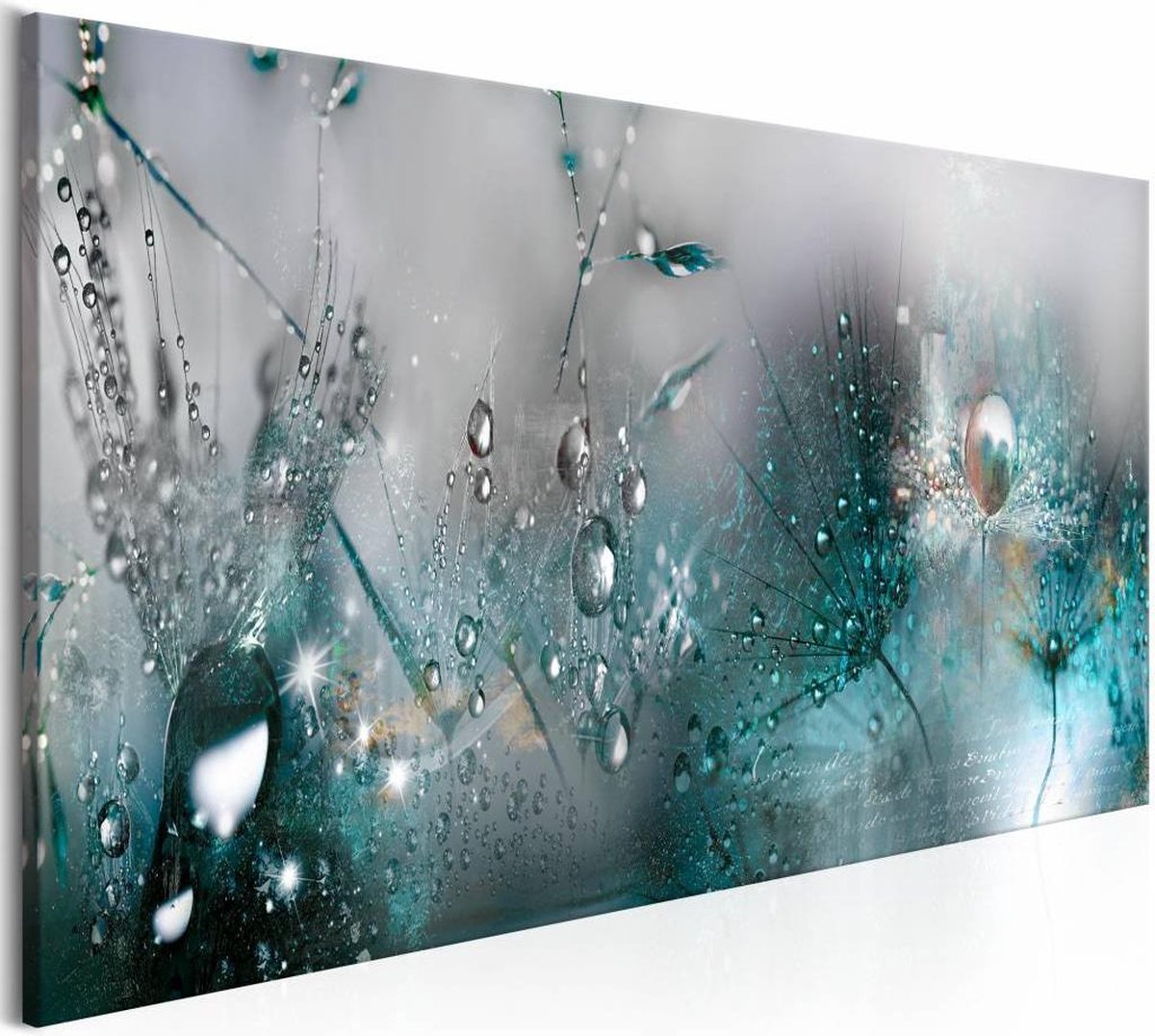 karo-art Schilderij - Sonate in het Blauw , paardenbloem Multikleur