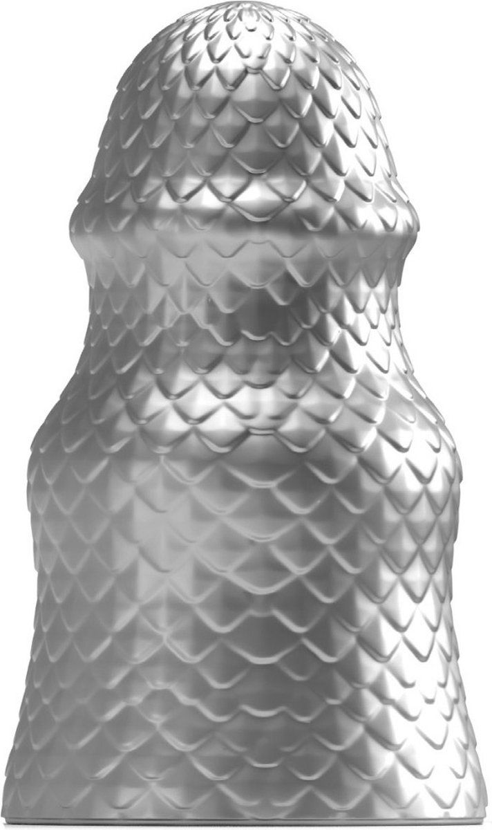 Stretch'r - Scaly - XXL Buttplug - Gun Metal Zilver XL