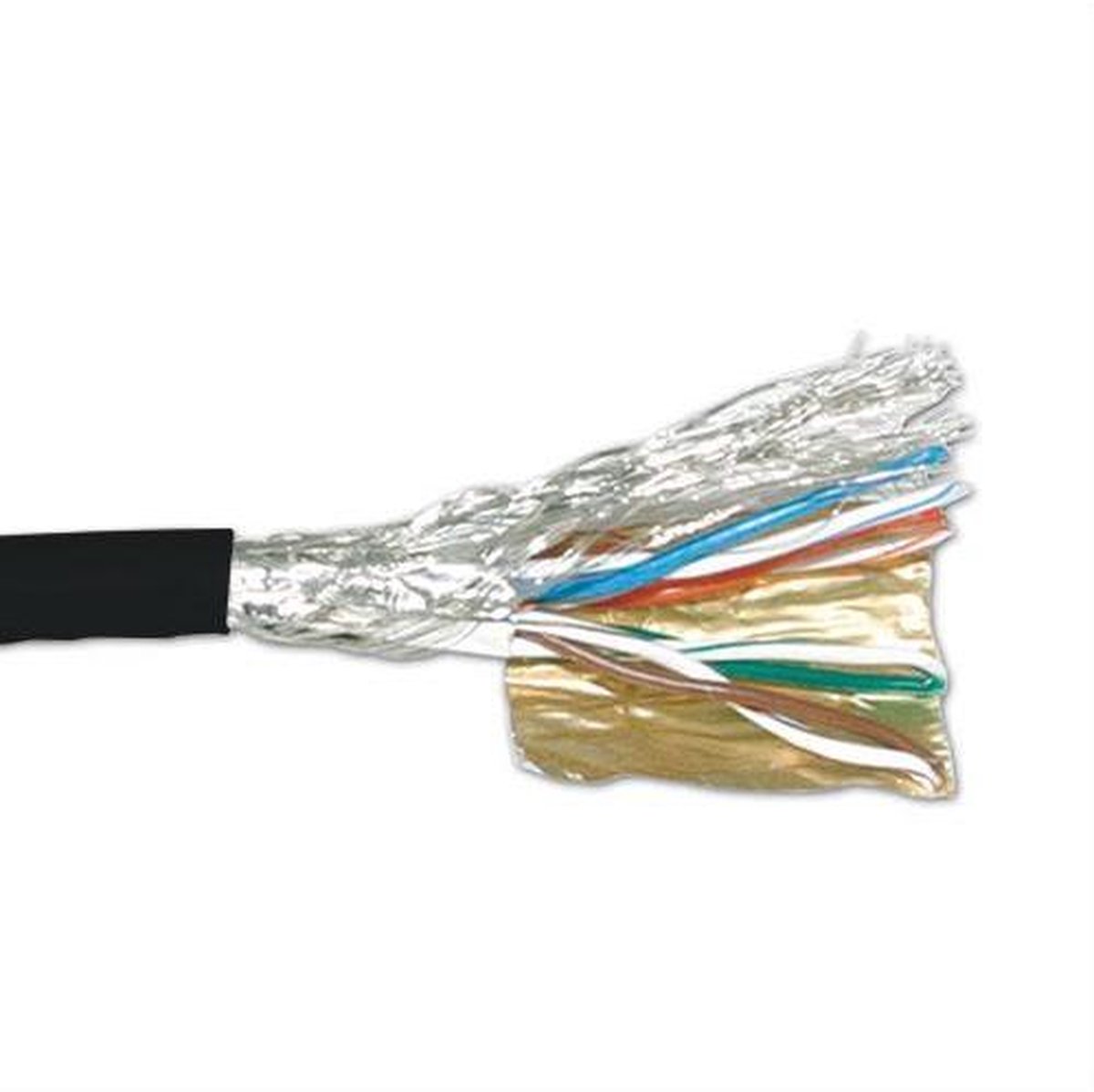 ACT FP659B CAT6 S/FTP PVC Patchkabel Soepel Zwart - 305 meter