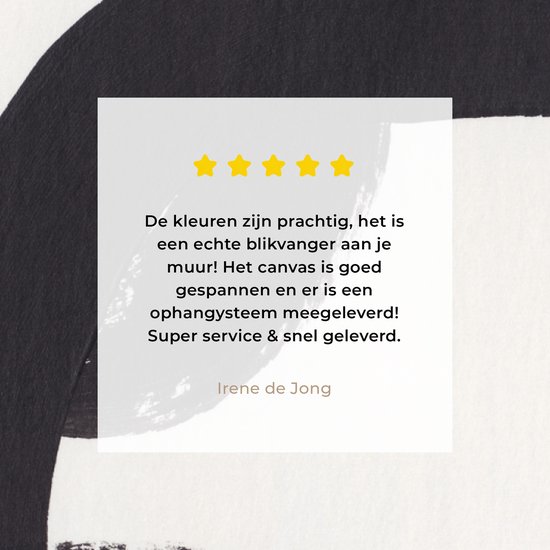 Tableau sur toile abstrait - Formes - Zwart - Cercles - 120x80 cm - Décoration murale