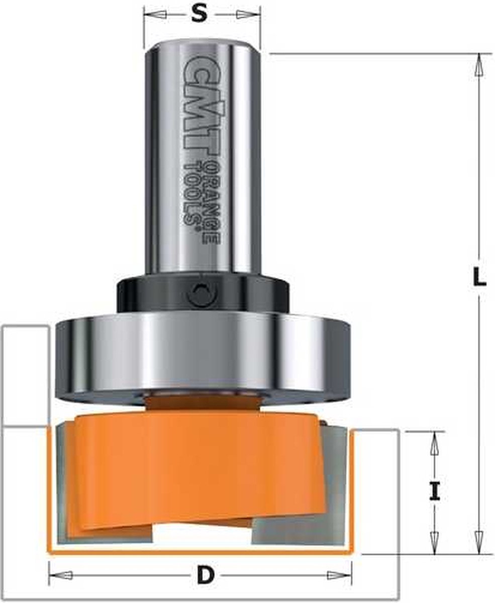 Fraise à Feuillure Tige 12,7mm Avec 7 Roulements - Mèche Bois Revêtement Anti-Chaleur Pour Toupie