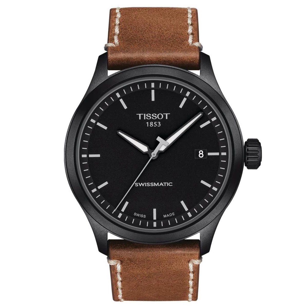 Tissot Gent Xl Swissmatic T1164073605101 Horloge - Leer - Bruin - Ø 43 mm
