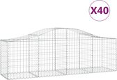vidaXL - Schanskorven - 40 - st - gewelfd - 200x50x60/80 - cm - ijzer
