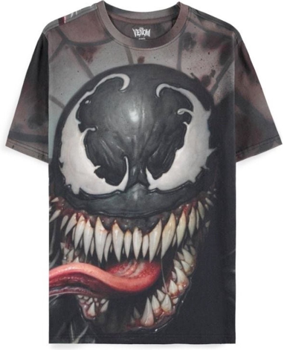 Marvel Venom - Venom Digital Printed Heren Tshirt - M - Grijs