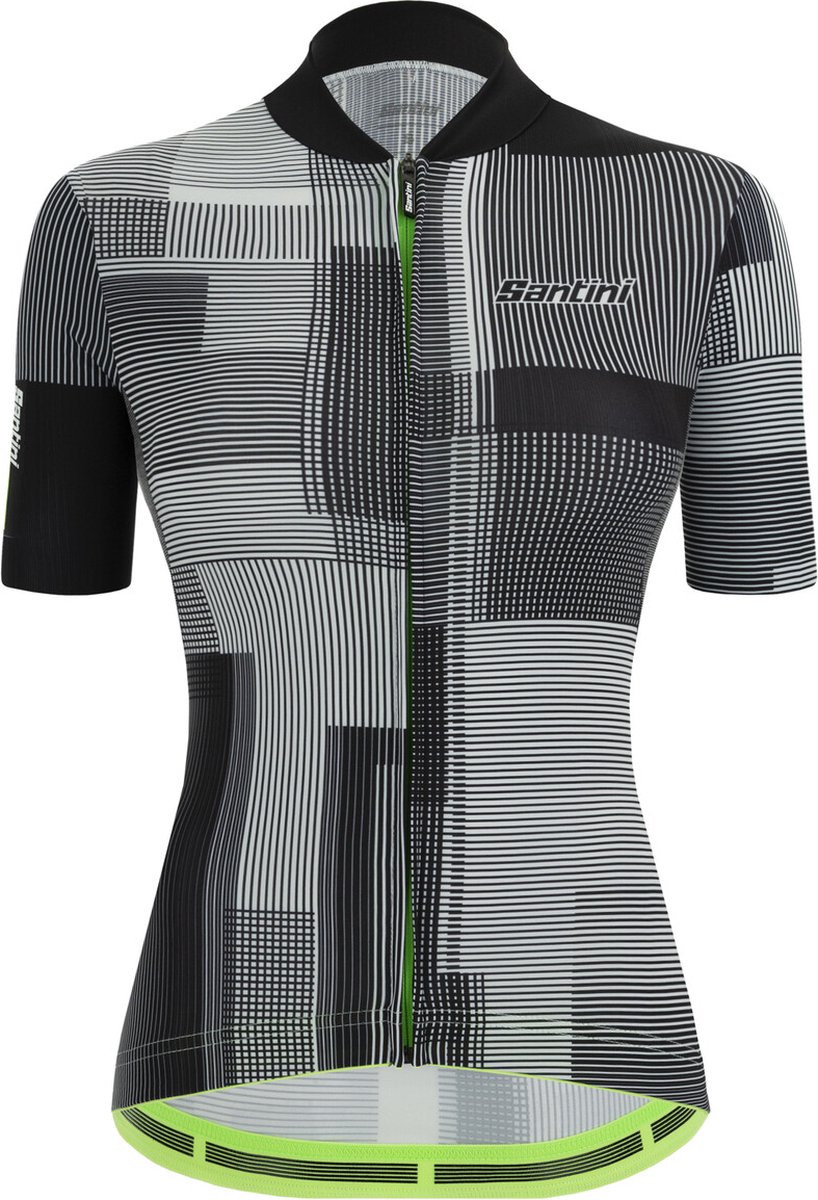 Santini Fietsshirt korte mouwen Dames Wit - Delta Kinetic - S/S Jersey For Lady White - M