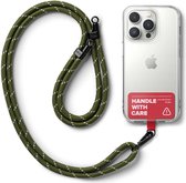 Ringke Holder Link Strap - Universeel Verstelbaar Telefoon Koord - Tarpaulin Rood - Khaki/Wit