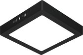 Panneau LED - 30x30 - 28W - Clair/ Wit Froid 6400K - Noir Zwart - Opbouw - Carré - Aluminium