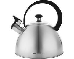Florina Brillo fluitketel 2,5L voor alle warmtebronnen - Waterketel - Geborsteld RVS zilver