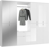 ProjektX garderobe opstelling 11 deuren, 1 lade wit.