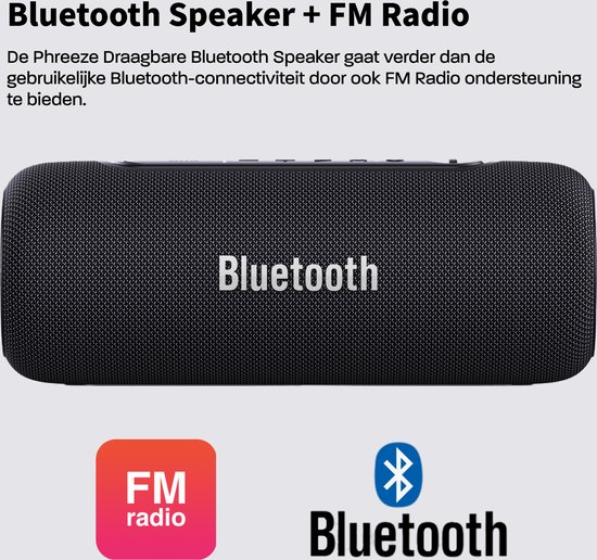 Caliber Draagbare Bluetooth speaker met Accu Draadloze Speaker tot 6 Uur Bluetooth, AUX, USB en SD (HPG525BT) - Online Radio