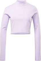 Chemise Reebok Yoga Cotton Rib à manches longues violet S femme