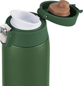 Travel Mug Light thermosbeker, inhoud: 0,4 l, extra slank formaat, lichtgewicht, roestvrij staal, inklapsluitsysteem, 100% dicht, 8 uur warm/16 uur koud, BPA-vrij, groen