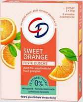 CD Naturkraft Sweet Orange douche bar 2 x 50 gram (100 gram) - Showerbar - Vaste douchegel blokken - Zoete sinaasappel douchecrème - Douche bar - 100% plasticvrije verpakking - Sinaasappelgeur - Vegan