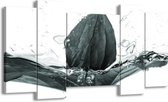 Peinture | Peinture sur toile fleur | Gris vert | 120x65cm 5 Liège | Tirage photo sur toile