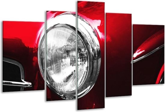 Peinture de voiture en verre | Rouge, blanc, argent | 170x100cm 5 Liège | Tirage photo sur verre |  F002090