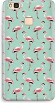 Huawei P9 Lite Volledig Geprint Hoesje (Hard) - Flamingoprint groen