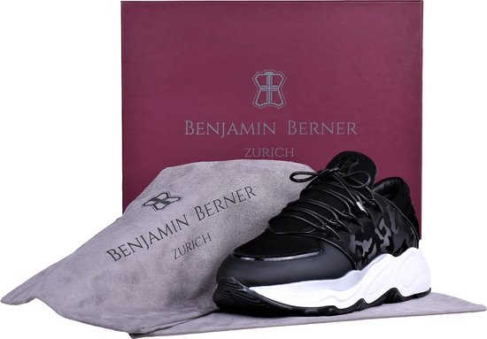 Benjamin Berner - Camo Sneaker - Zwart - Heren - 45 | bol.