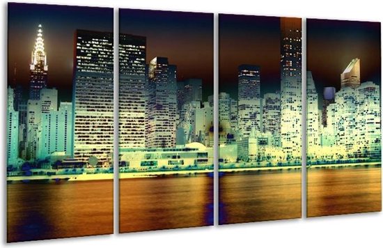 Peinture sur verre Villes | Jaune, bleu, vert | 160x80cm 4 Liège | Tirage photo sur verre |  F003418