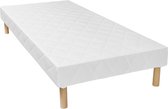 DREAMEA Decoratief gewatteerde bedbodem met 14 multiplex-latten PANACEA van DREAMEA - Wit - 80x200 cm L 198 cm x H 30 cm x D 78 cm