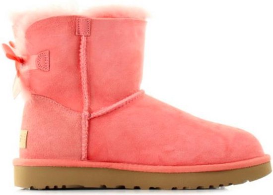 | UGG Enkellaarzen Vrouwen Roze Maat 38 UGG W Mini Bailey Bow II (Roze) Boots en enkellaarsjes