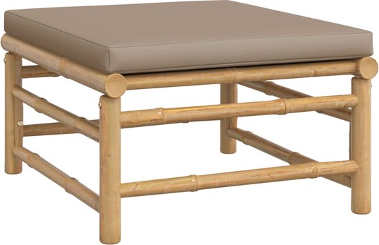 vidaXL Ensemble de salon 5 pièces avec coussins Bambou Taupe