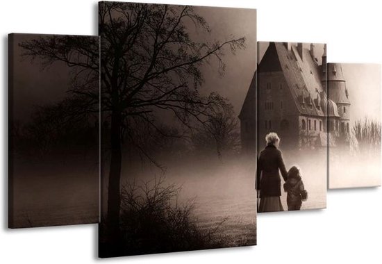 Peinture sur toile Nature | Gris, blanc | 160x90cm 4 Liège