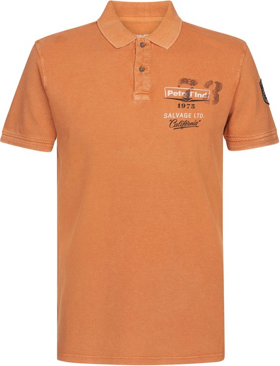 Petrol Industries - Polo Sporty artwork pour homme - Oranje - Taille S