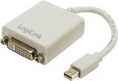 LogiLink CV0037 DisplayPort / DVI Adapter [1x Mini-DisplayPort stekker - 1x DVI-bus 24+5-polig] Wit 0.09 m