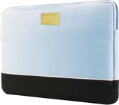 Laptop Sleeve 13 14 Inch - DSGN BRAND® GLMR134 - Blauw Zwart - Apple MacBook Air Pro Laptop Sleeve - Gold Plate - Luxe - Imperméable
